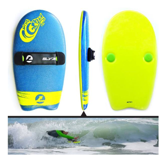 Slyde Grom Bodysurfing HandBoard aqua and Yellow